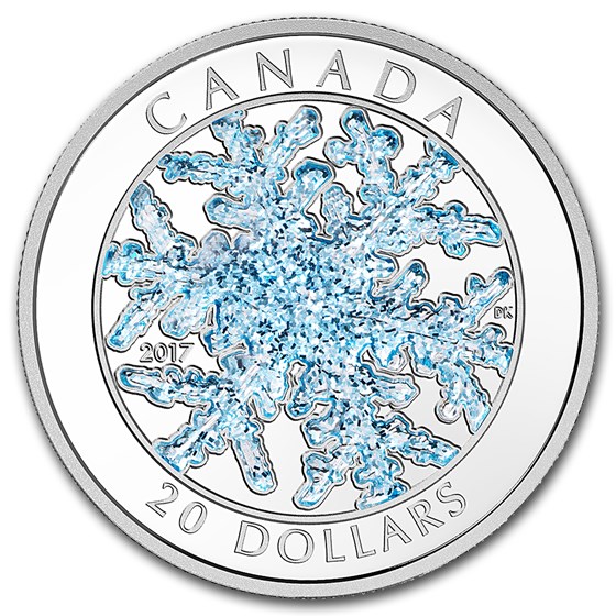 2017 Canada 1 oz Proof Silver $20 Snowflake 2017 Canada 1 oz Proof Silver $20 Snowflake